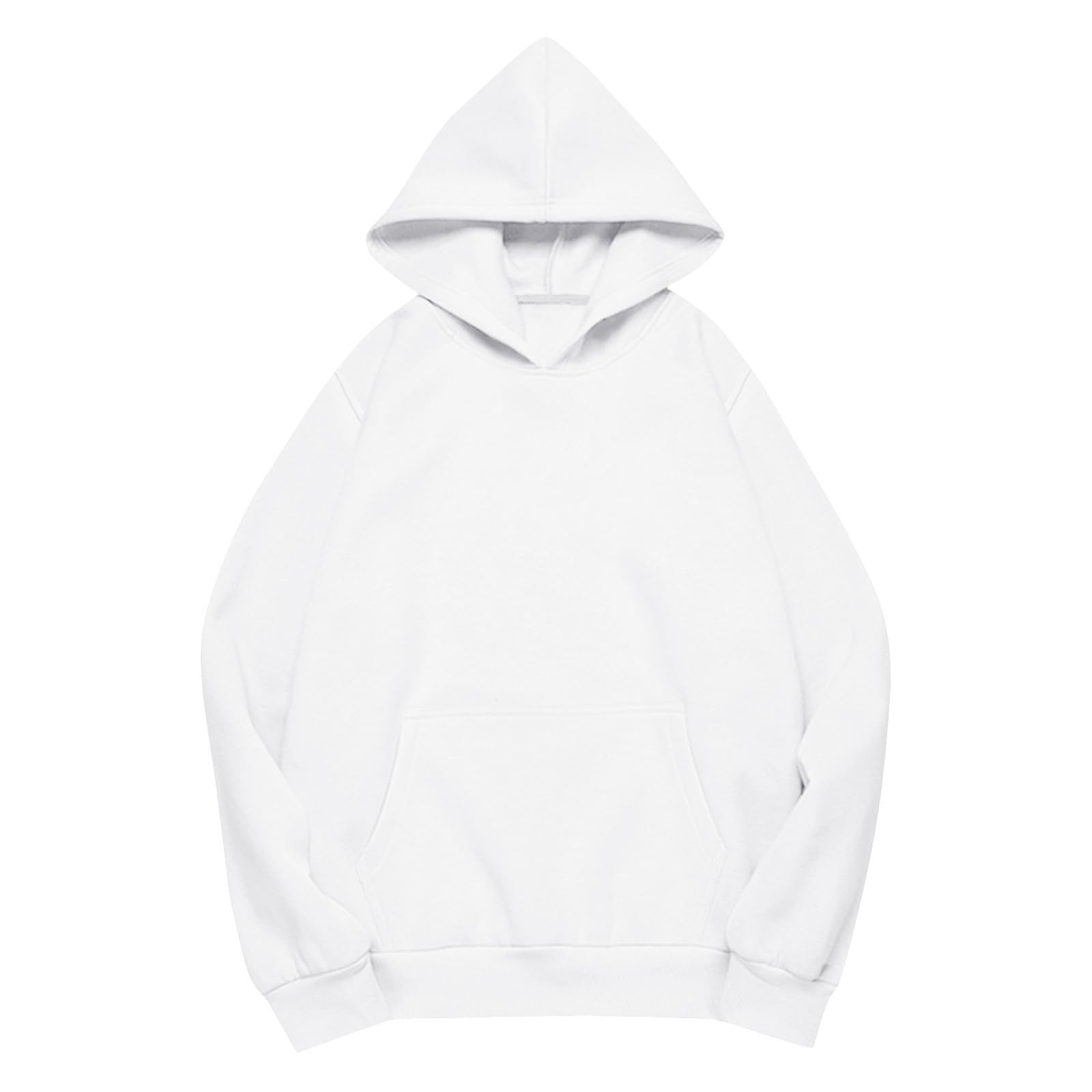 Oversized Pullover Hoodie, Cozy Fleece Sweatshirt with Pockets for Fall Winter