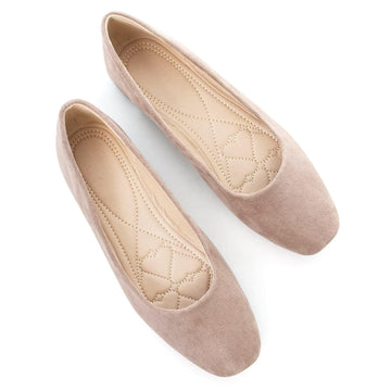 Slip On Square Toe Ballet Flats, Soft Comfortable Walking Shoes with Knitted Uppers