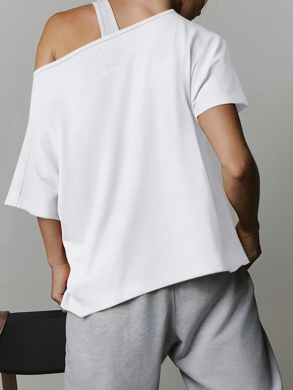Off-Shoulder Oversized Tee – Breezy Summer Basic, Relaxed Silhouette