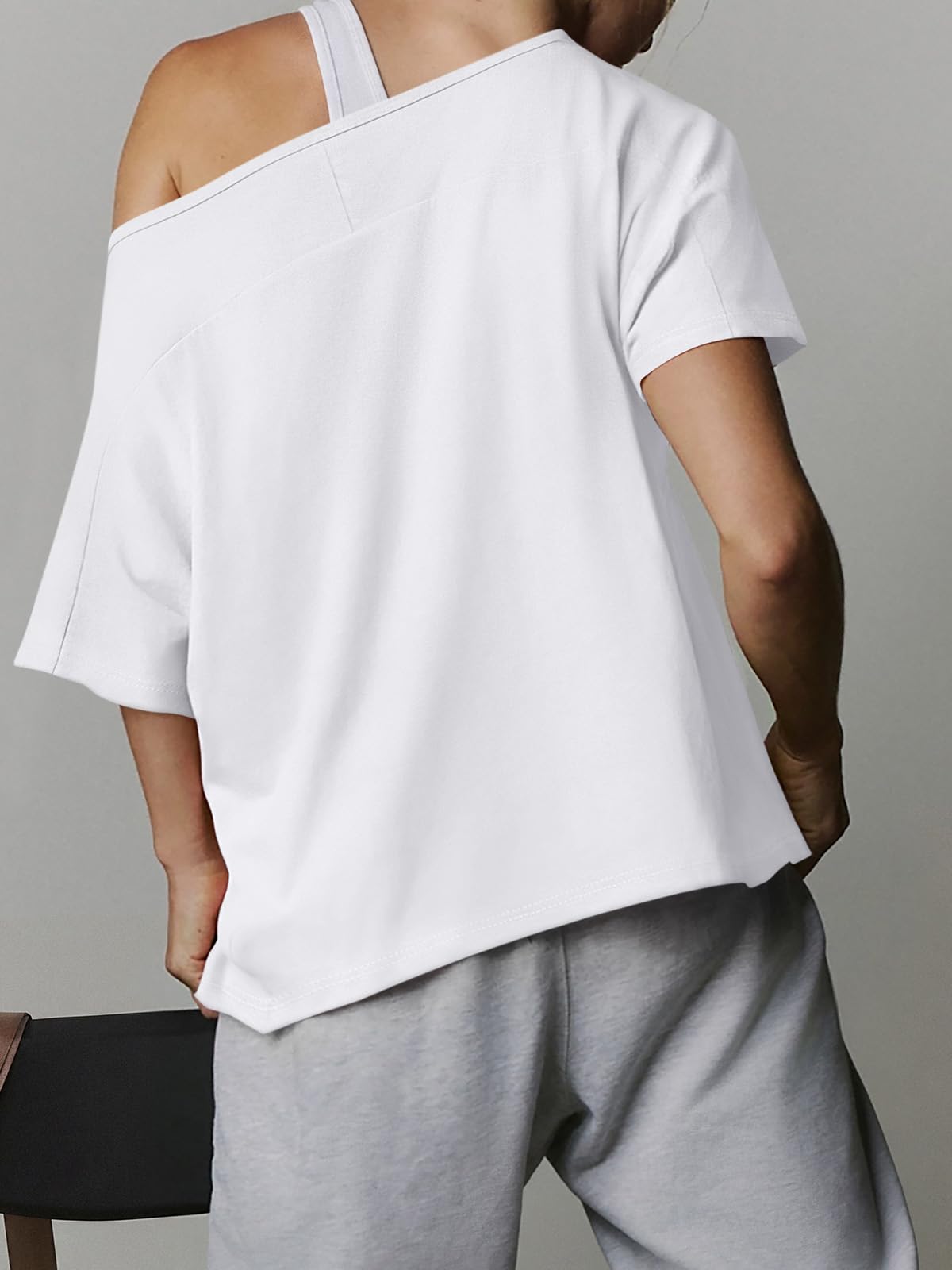Off-Shoulder Oversized Tee – Breezy Summer Basic, Relaxed Silhouette